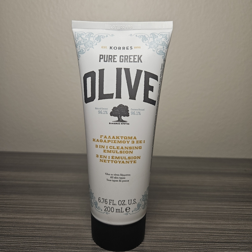 Korres Pure Greek Olive 3 in 1 Cleansing Emulsion 200ml 6.76oz New